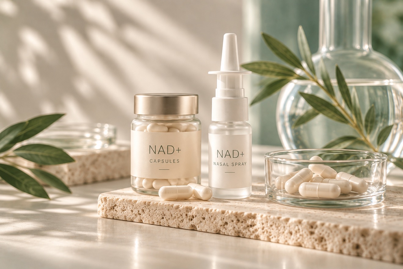 NAD+ capsules and nasal spray